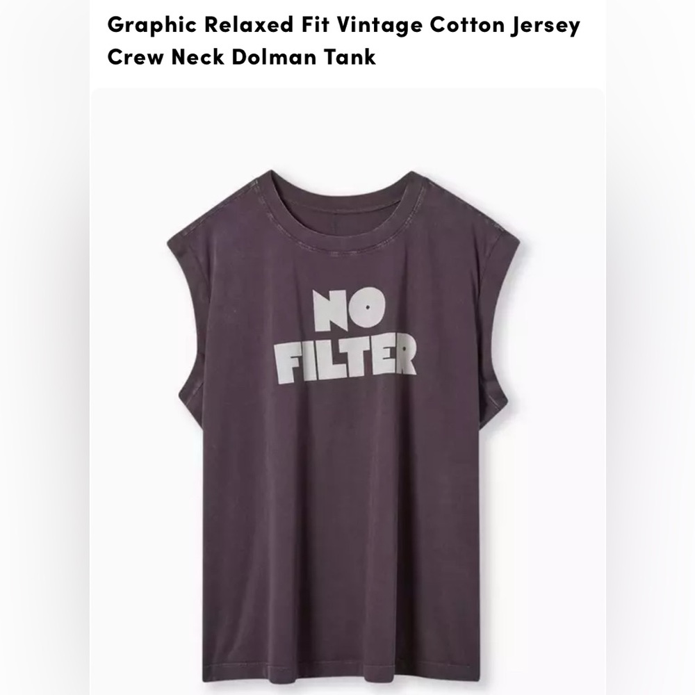 Torrid NWT No Filter Relaxed Fit Vintage Cotton Jersey Crew Neck Dolman Tank 6X